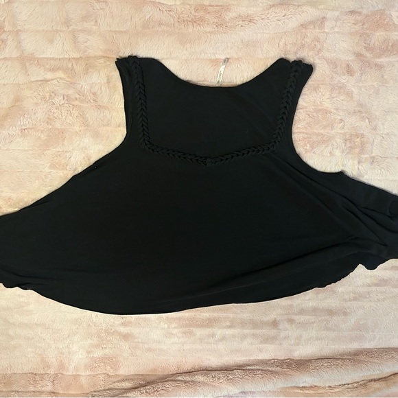 Free People Braided Black Tank Top - Picture 1 of 9